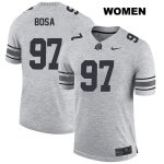 Women's NCAA Ohio State Buckeyes Nick Bosa #97 College Stitched Authentic Nike Gray Football Jersey MP20H74CS